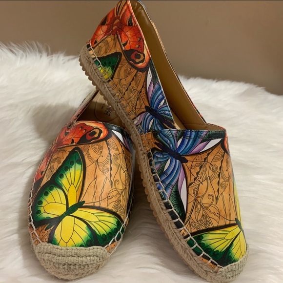 Anuschka Shoes - Anuschka size 10 butterfly espadrilles